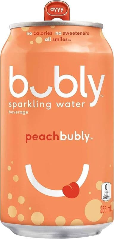 Bubly Boisson D"Eau Pétillante Peche 355ml/ Bubly Sparkling Water Peach355ml