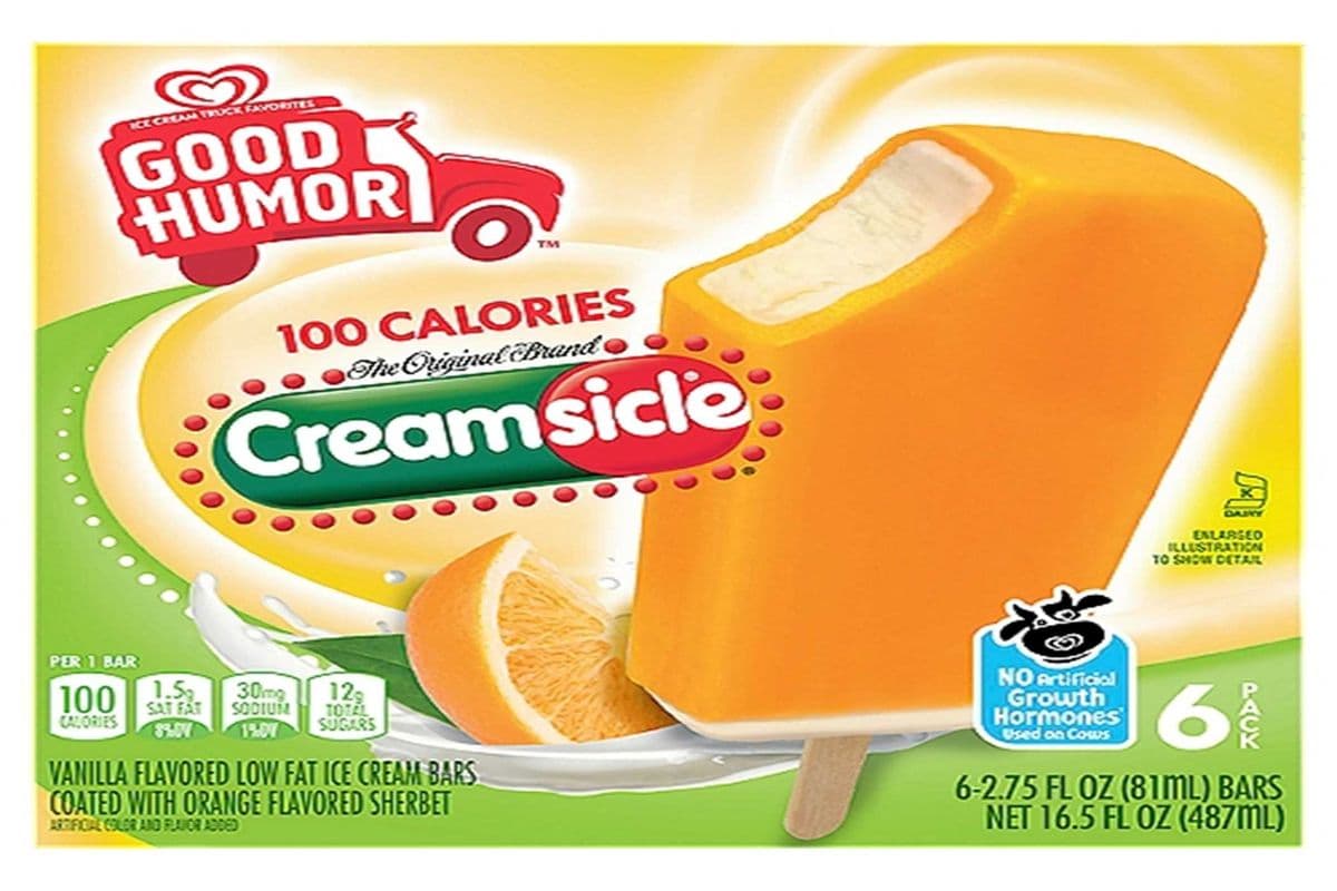 CREAM SICLE VANILLA FROZEN DAIRY DESSERT CORE (118ML) (150 Cal)