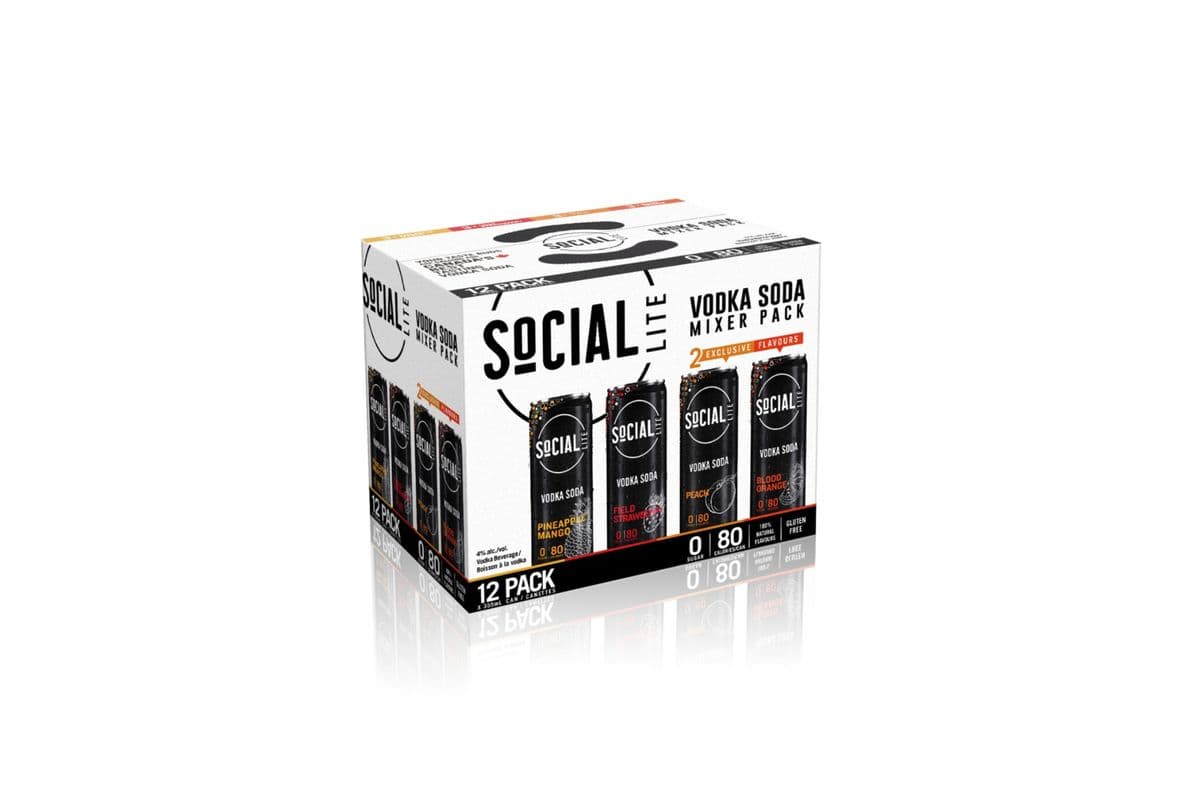 Social Lite Vodka Mix Pack (12 Cans)