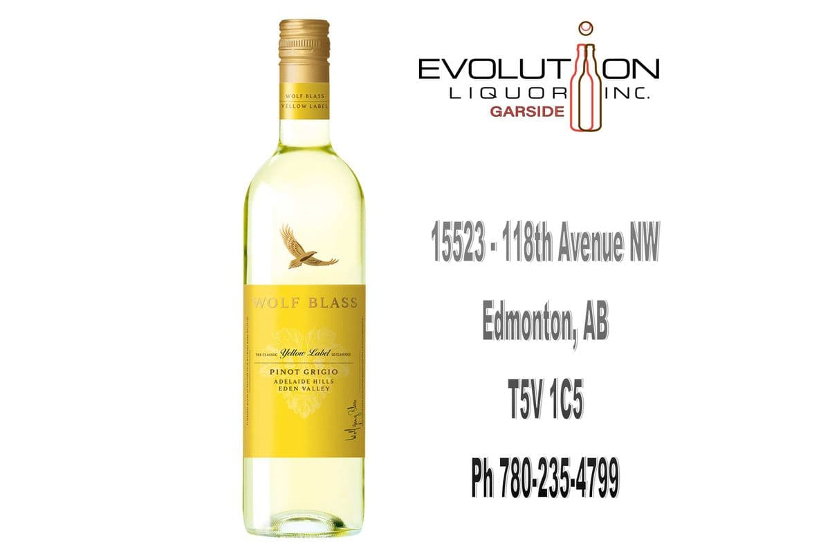 Wolf Blass Yellow Label Pinot Grigio 0750G (1 x 750ml Glass Bottle)