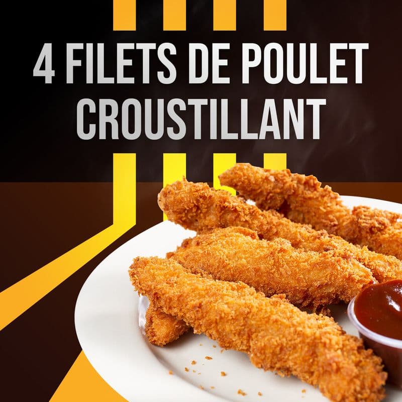 4 Filets de poulet croustillant - seul