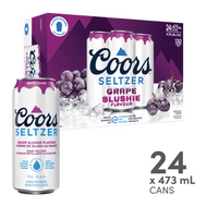 Coors Seltzer Grape Slushie (24 Can x 473 mL)