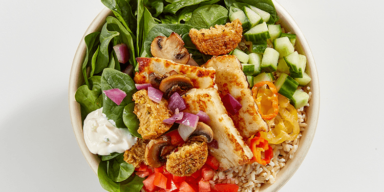 Grilled Halloumi & Falafel