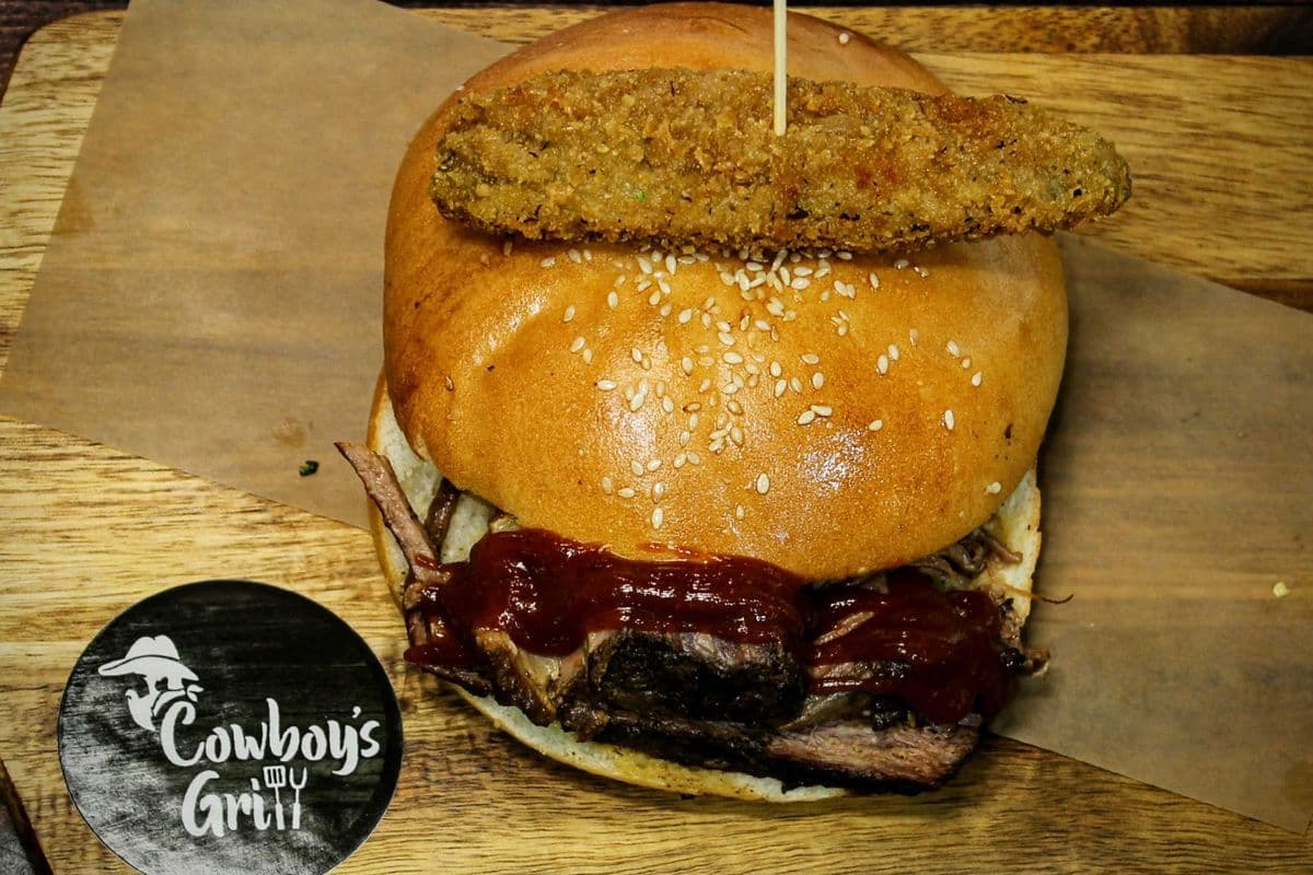 Cowboy's Grill Smoked Brisket Sandwich