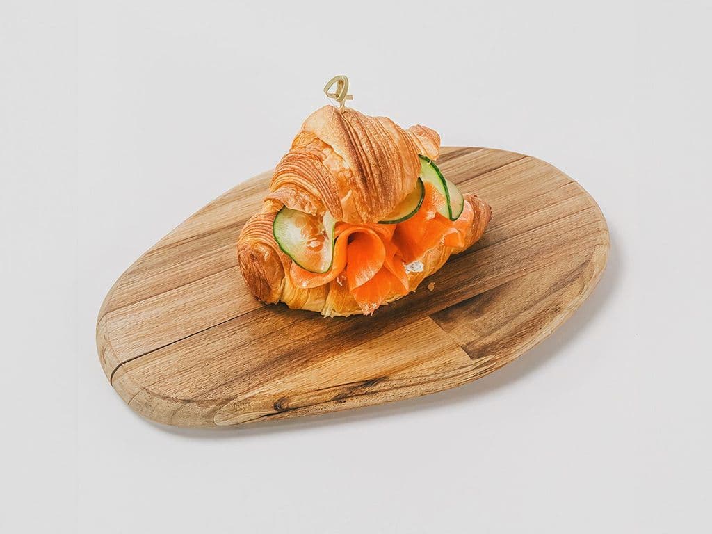 Smoked Salmon Croissant Sandwich