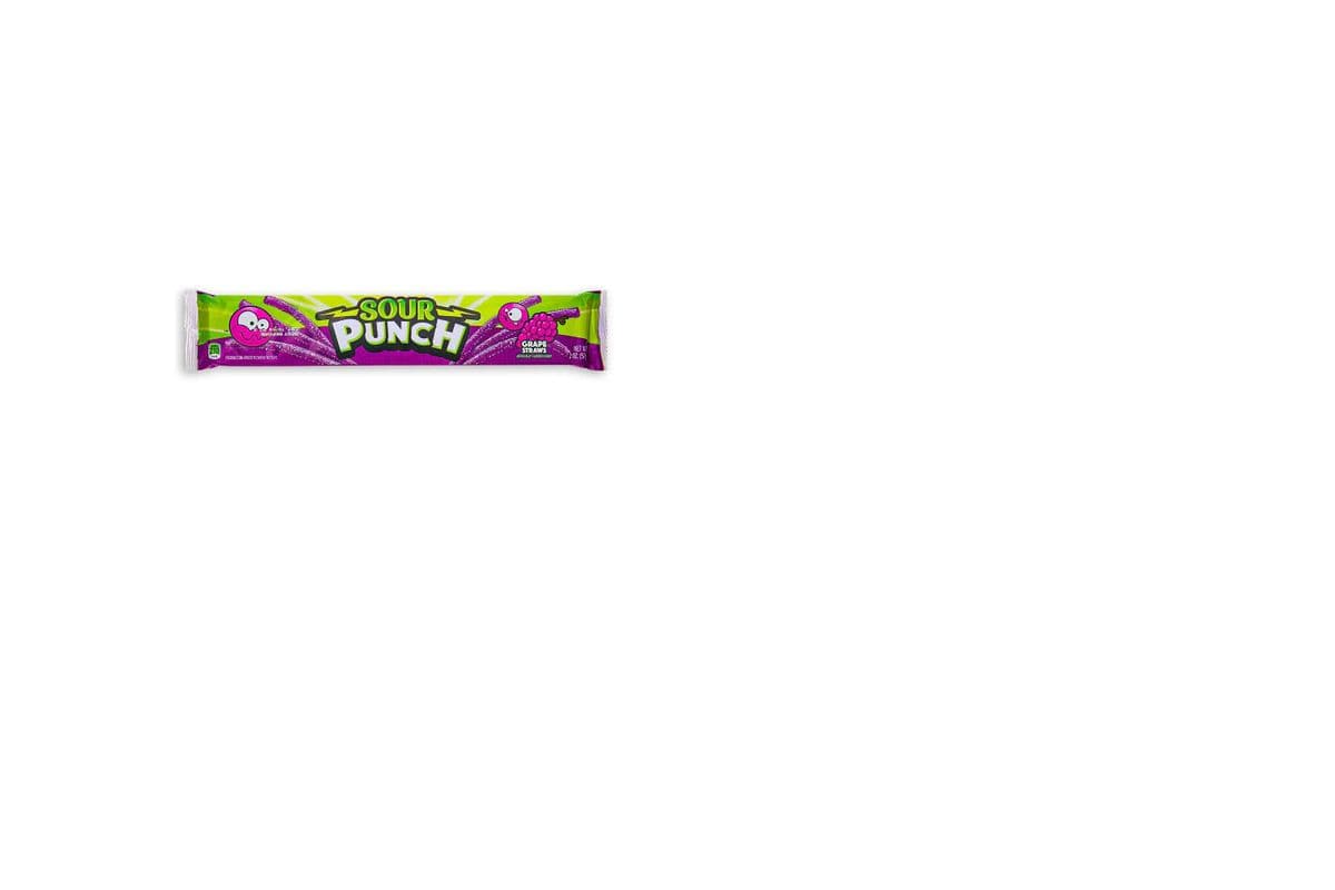 Sour Punch Grape Straws (57g) (210 Cal)