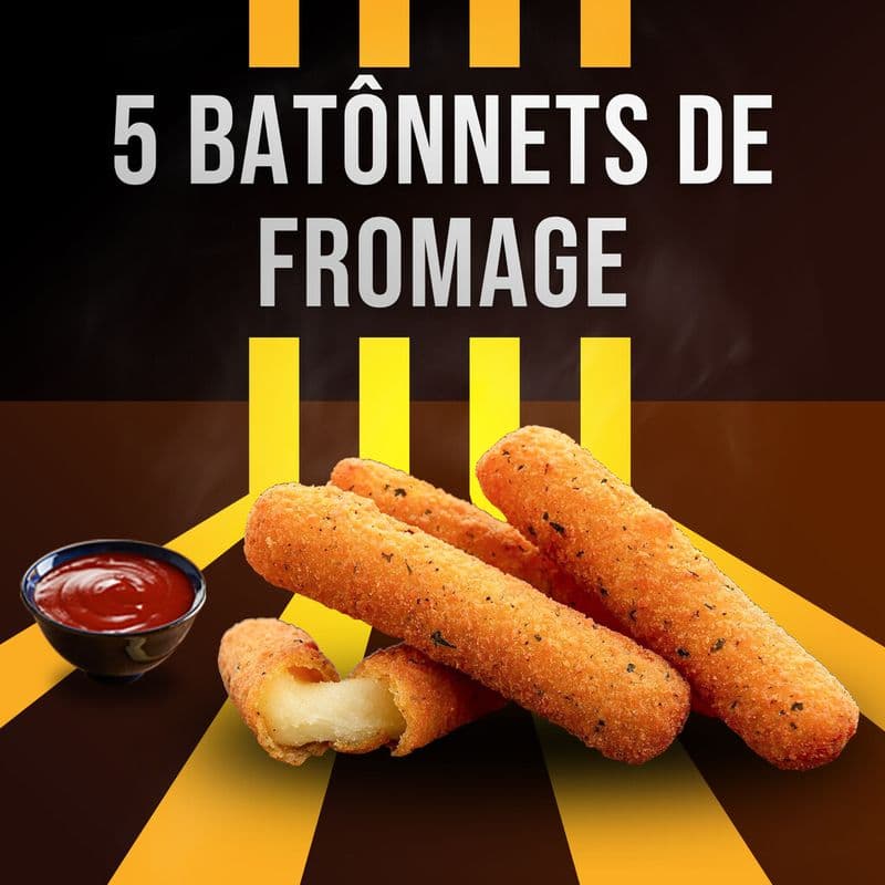 5 BĂątonnets de fromage mozzarella
