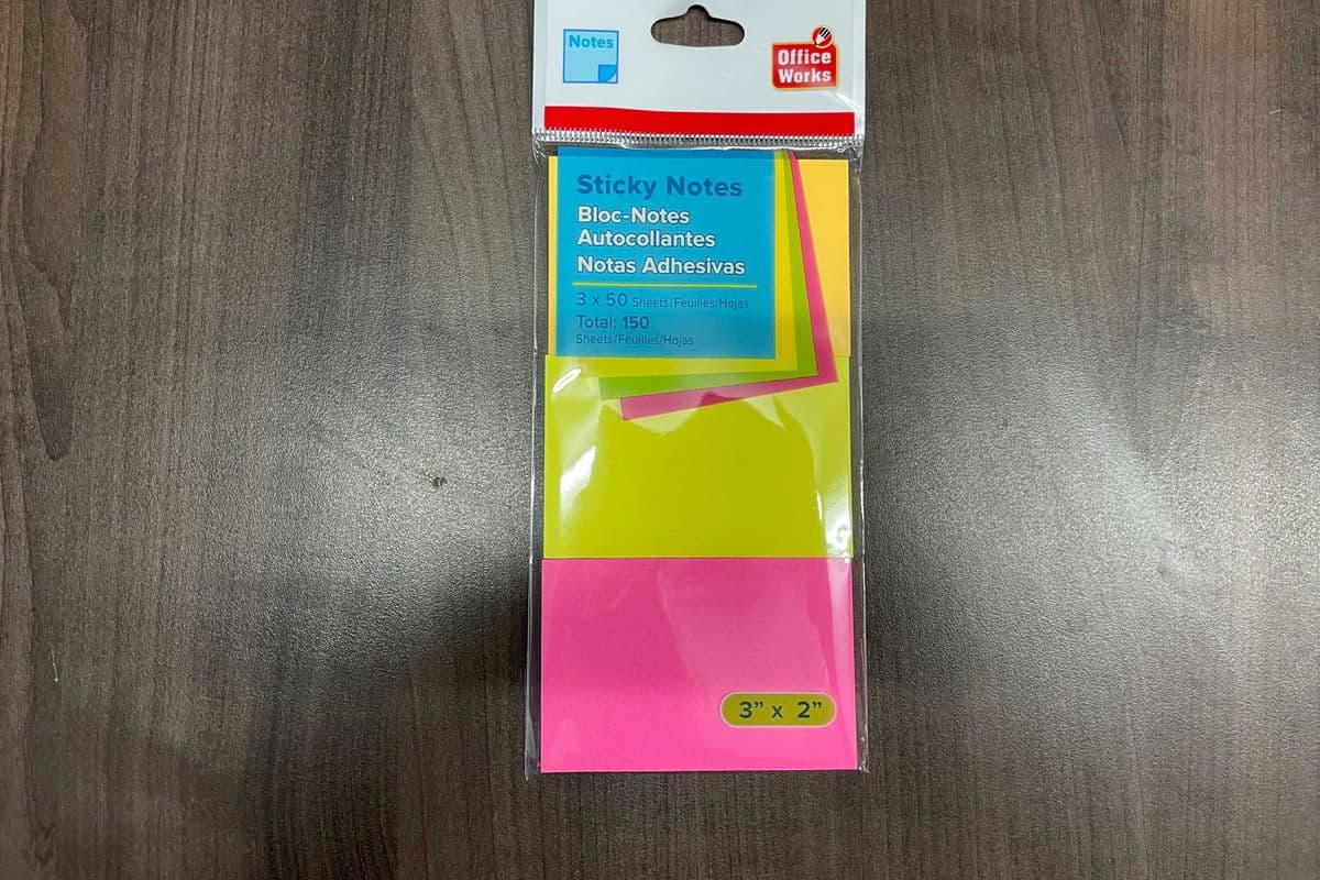 Adhesive Memo 150 Sheets 3 Colours (3 Pack)
