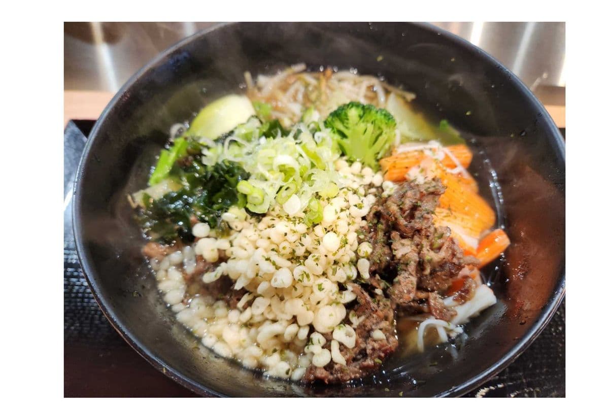 Yakiniku Beef Udon (Hot Noodles Soup) (Not Gluten-Free)