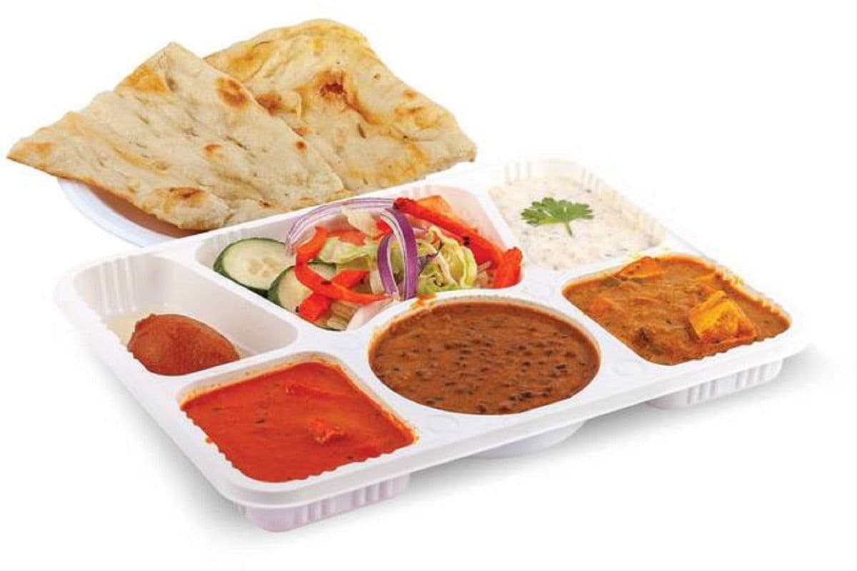 Veg Thali with Garlic Naan