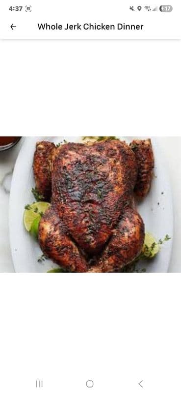 Whole Jerk Chicken Dinner