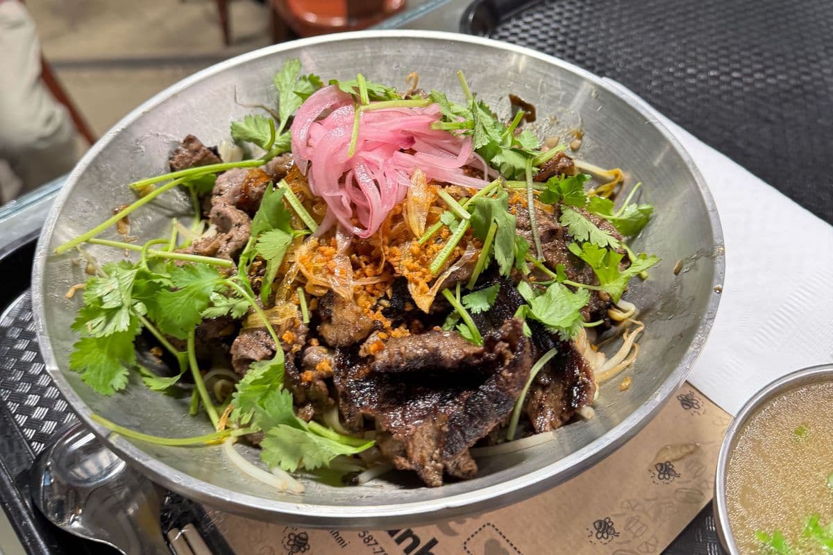 Dry Pho Beef Noodle Bowl