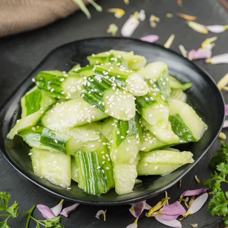 Cucumber Salad with Garlic and Soy Sauce