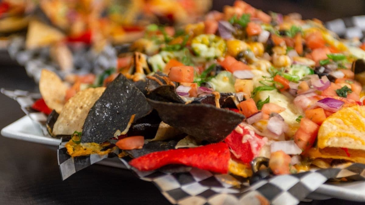 Loaded Pizza Pan Nachos