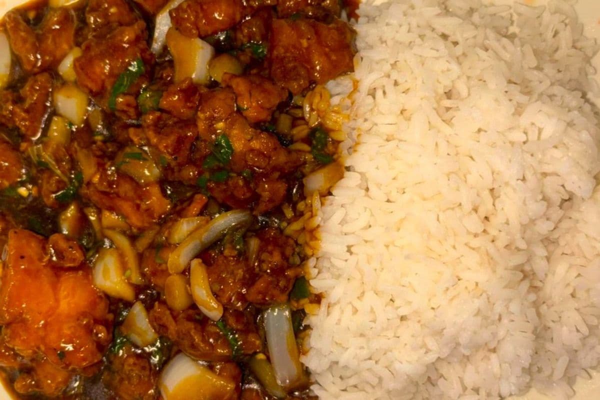 Manchurian Chicken with Rice