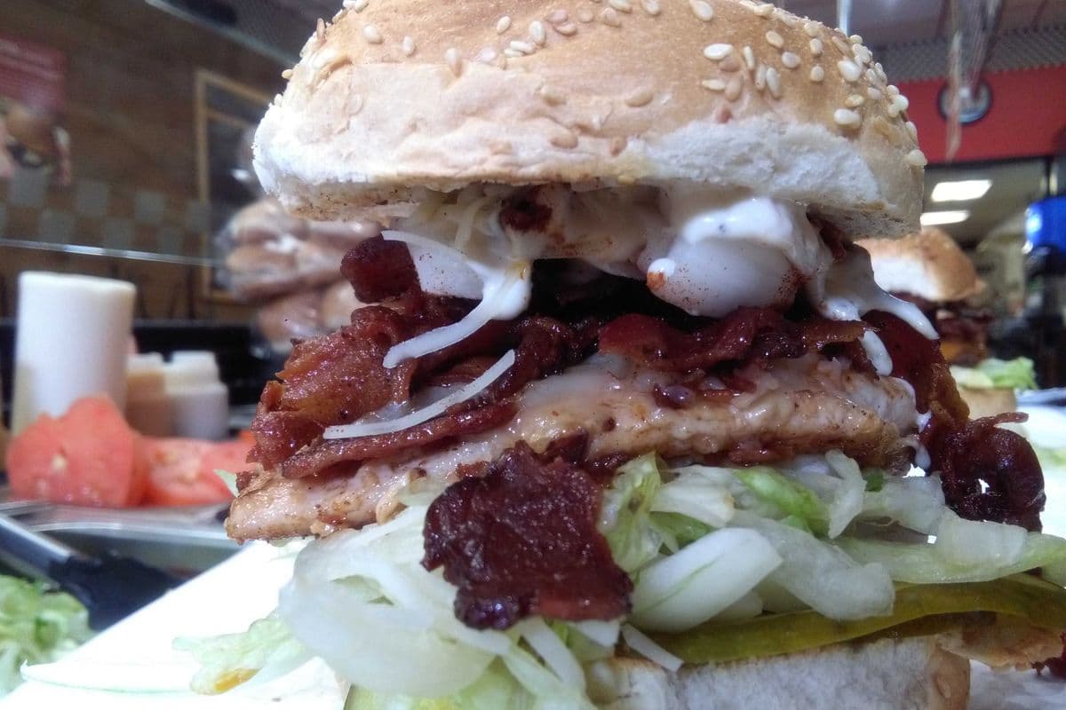 Parmesan Cajun Chicken Caesar Burger