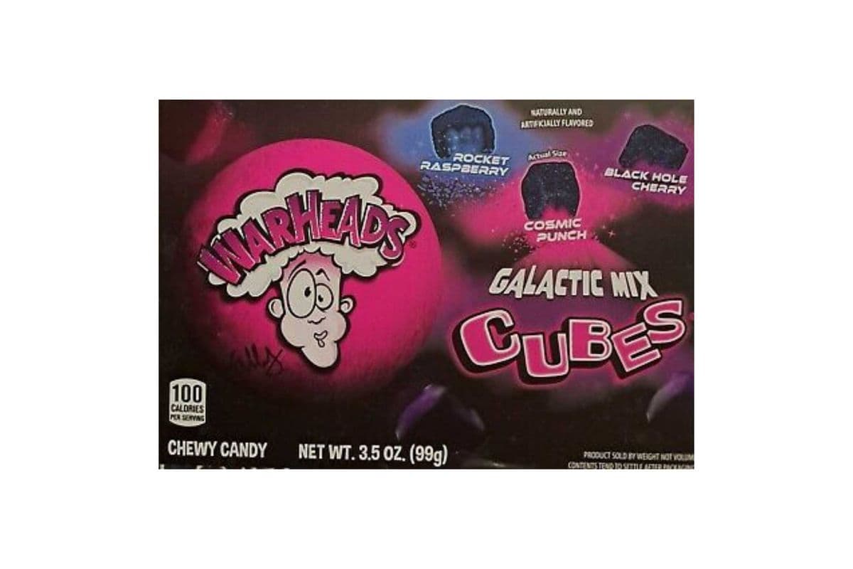 Warheads Galactic Mix Cubes Chewy Candy (99g) (100 Cal)