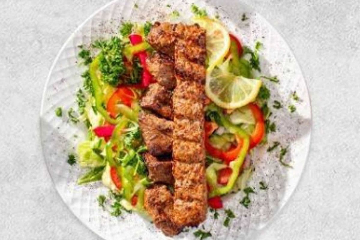 Sultani Kabob Over Salad