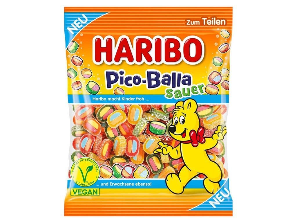 Haribo Pico Balla Sour Chewy Candies 160g Candy Bag