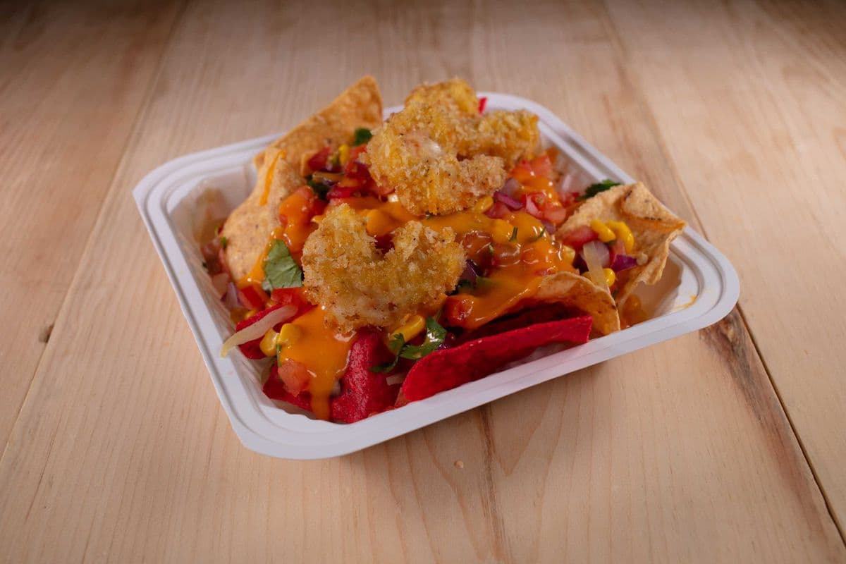 Crunchy Fried Shrimp Nacho