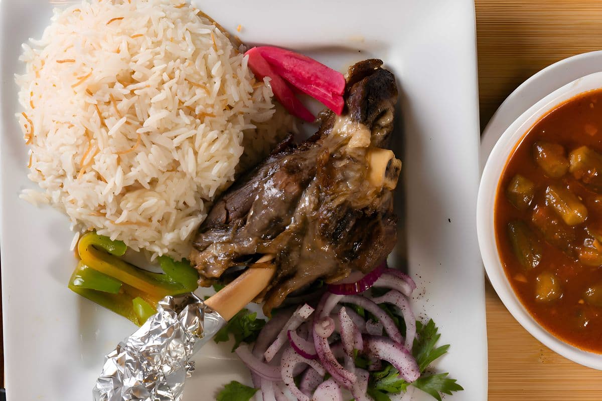 Lamb Leg on Rice