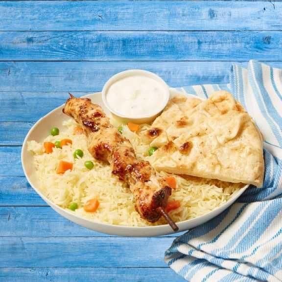 Chicken Souvlaki Rice Bowl