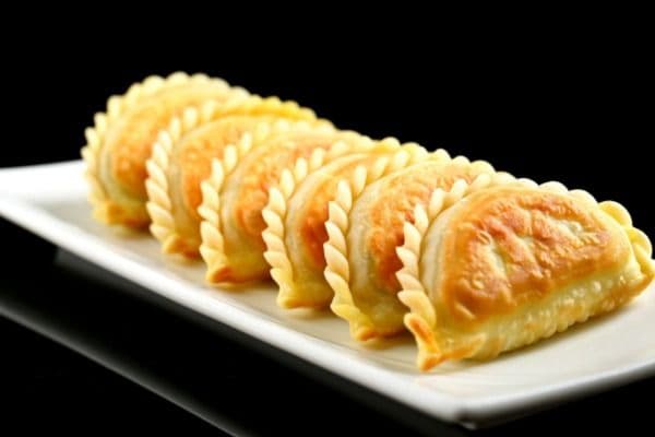 Chinese Pancake with Chive Filling 韭菜盒子