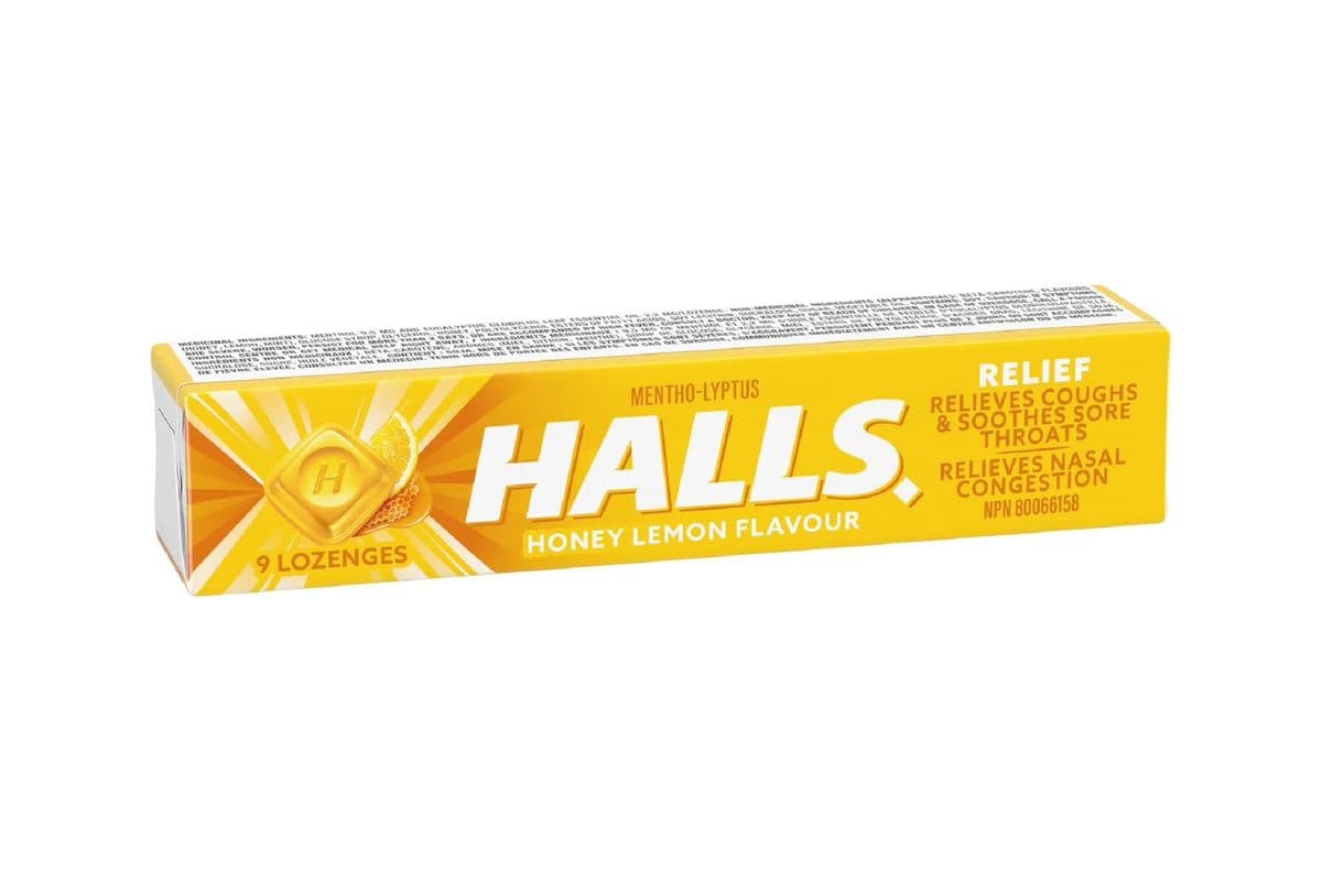 Halls Cough Drops Honey Lemon 20s 1001839