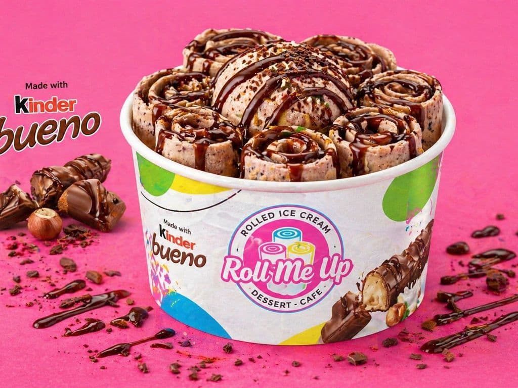 Tinder & Kinder Rolled Icecream