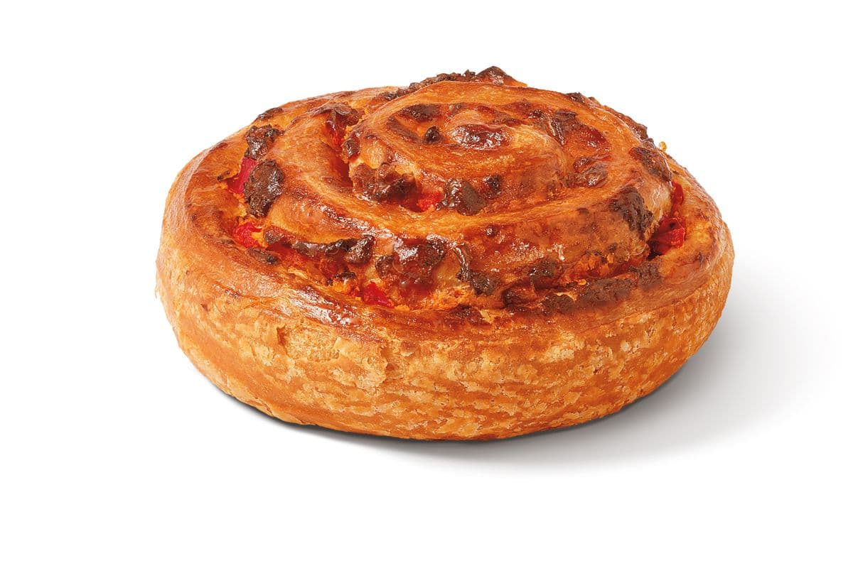 Brioche salée poivrons rouges et fromage suisse