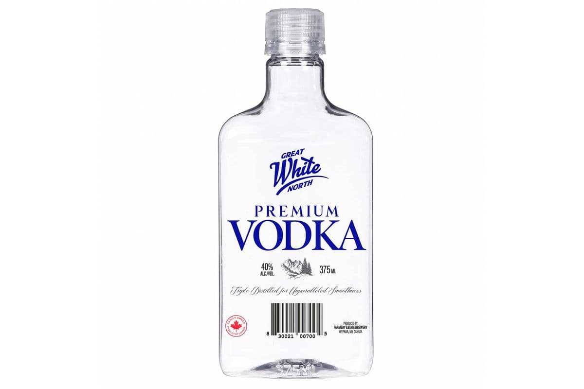 GREAT WHITE NORTH Premium VODKA 40% ABV (375ml) (1 x 375)