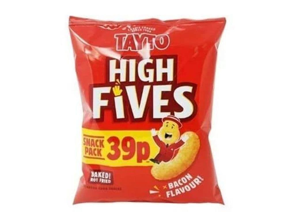 Tayto High Fives Bacon Corn Puffs 25g Irish Snack