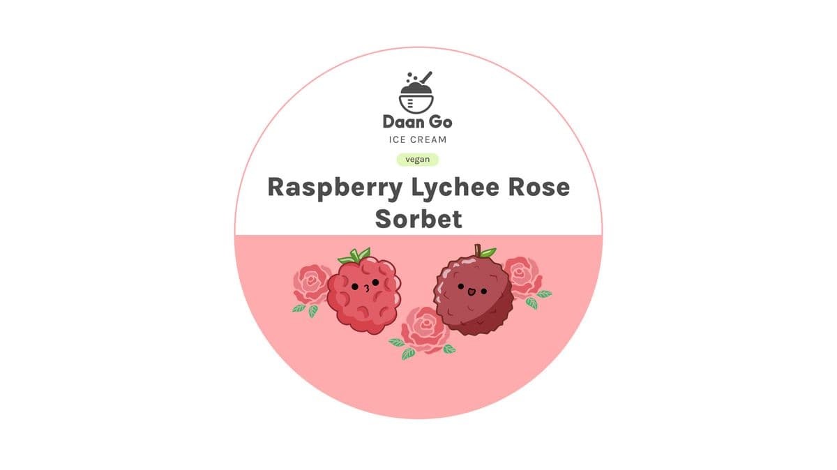 Raspberry Lychee Rose Sorbet