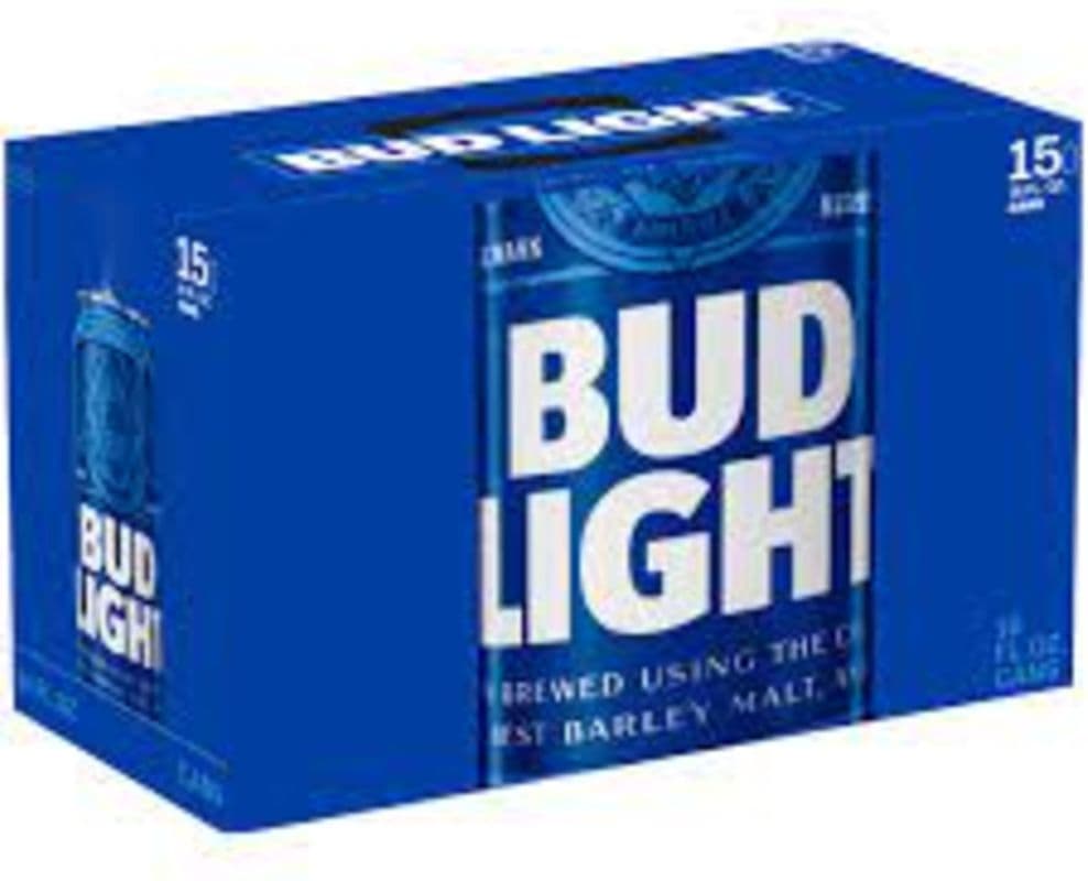 BUD LIGHT 15 CANS (15 x 355 ml cans)