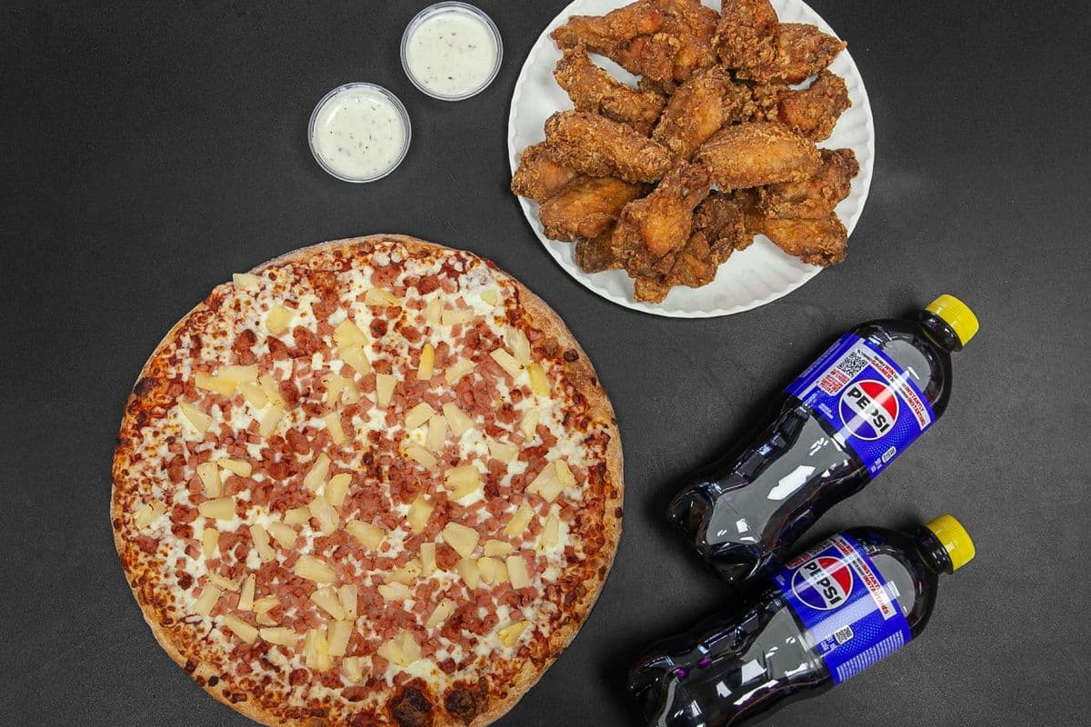 1 Large Pizza and Wings