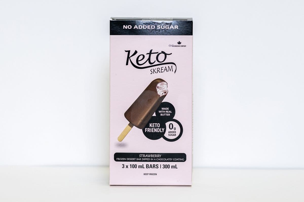 Keto Strawberry Ice Cream Bars (3 pcs)
