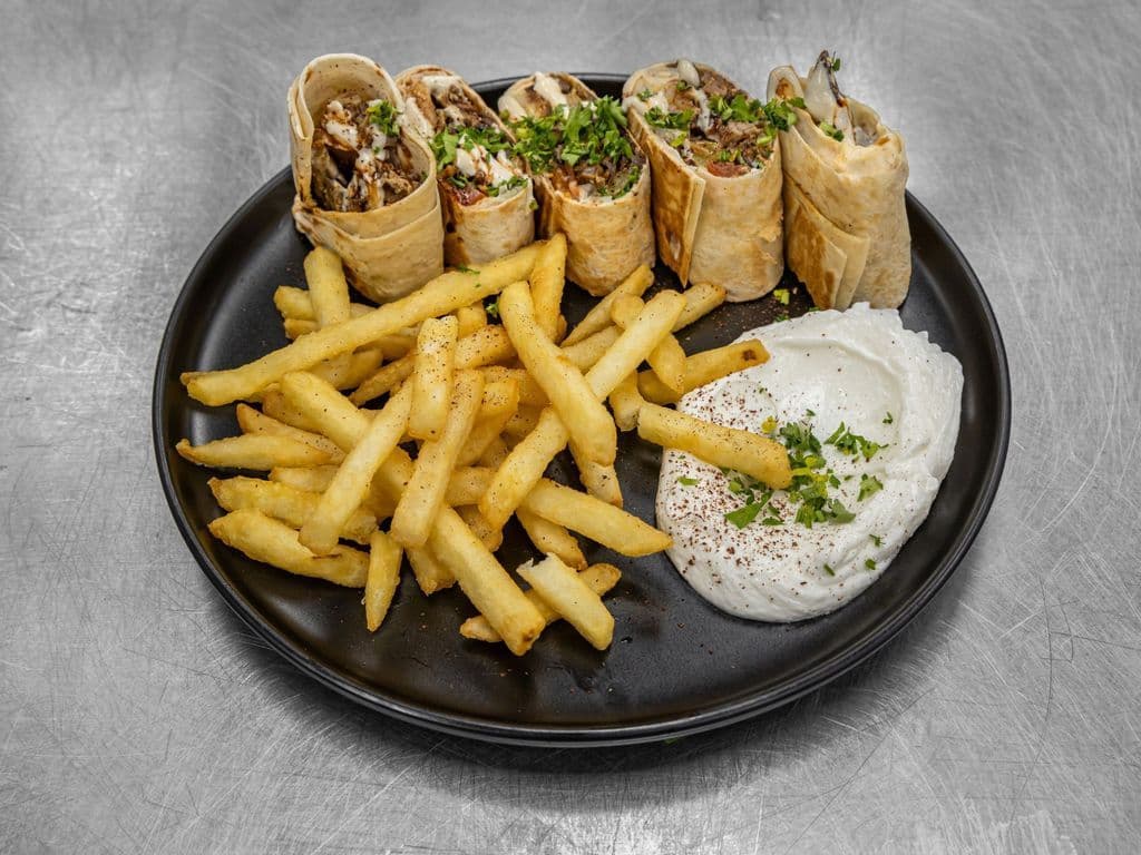 Arabic Falafel Wrap with Fries