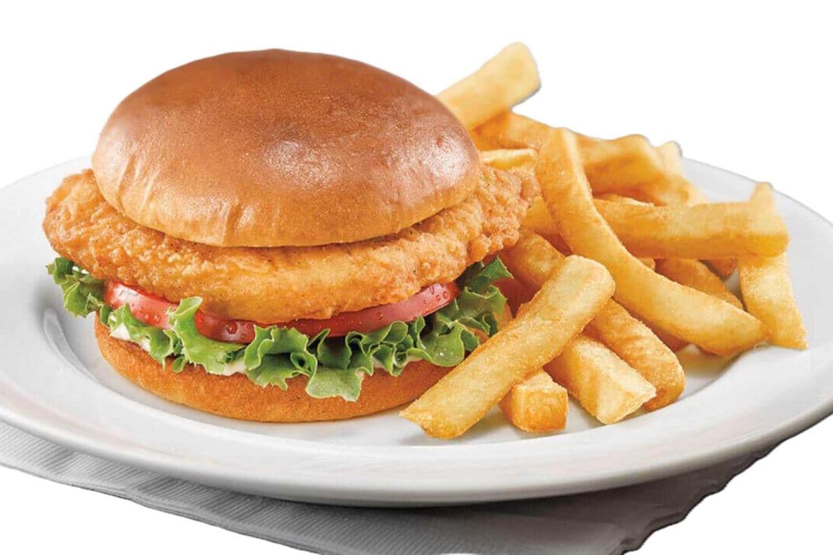 Crispy Chicken Burger with Fries