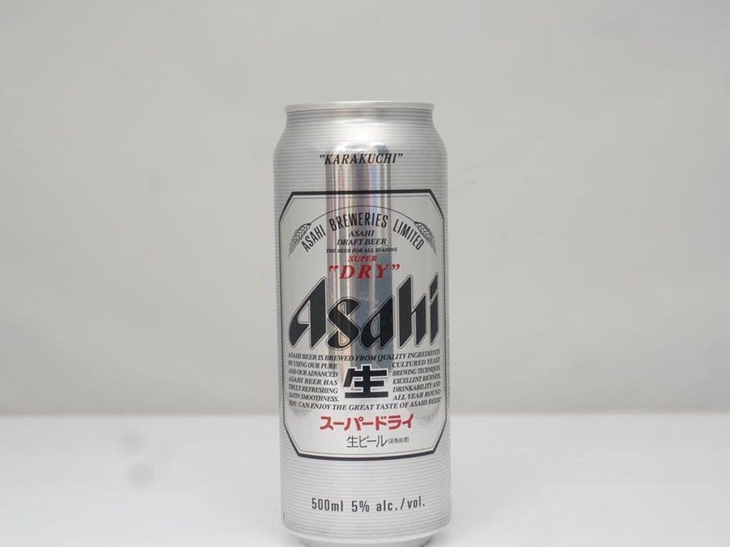 Asahi, 500mL canned beer (5.0% ABV)