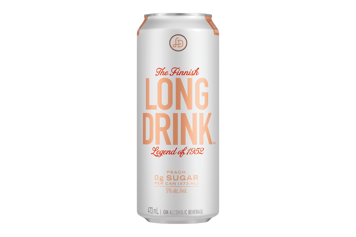 The Finnish Long Drink - Zero Sugar Peach (1 x 473ml)