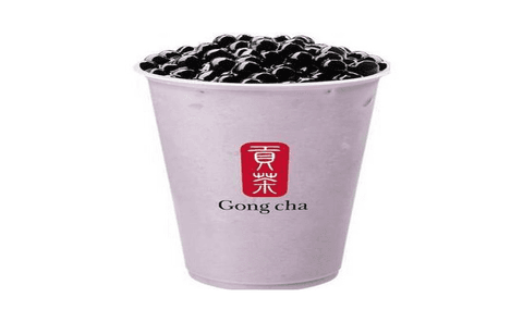 Coconut Taro Milk Tea with Pearls / THÉ AU LAIT AU TARO ET NOIX DE COCO AVEC PERLES
