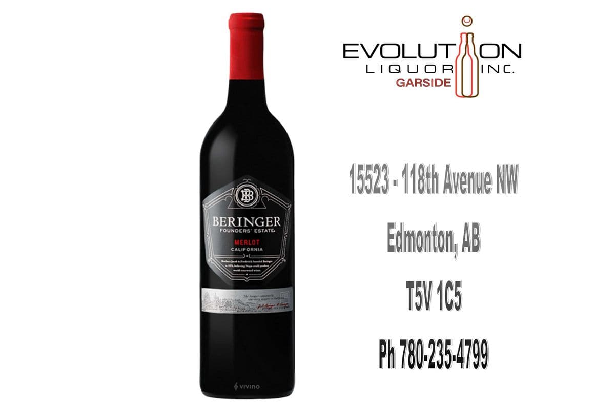 Beringer Founders' Estate Merlot 0750G (1 x 750ml Glass Bottle)