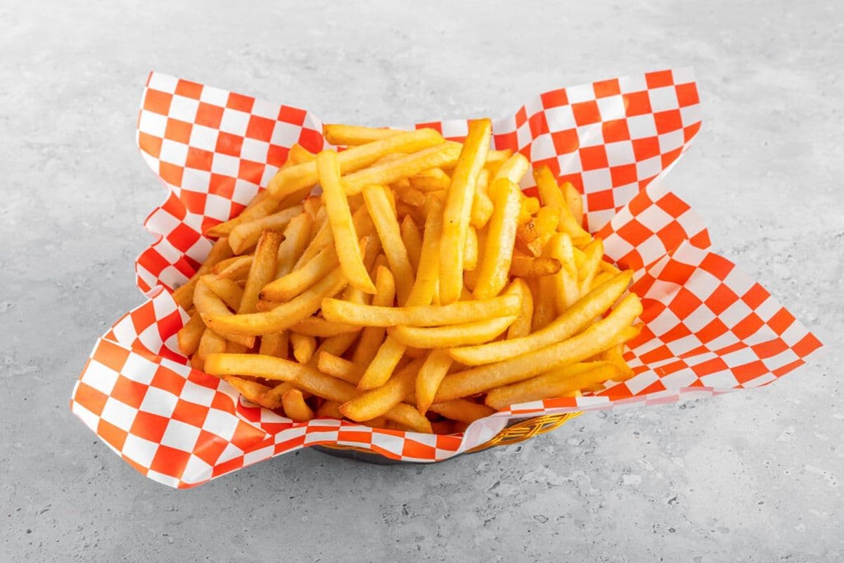Fries in Basket with Seasoning Salt