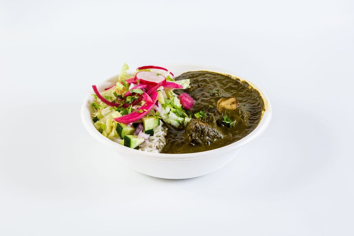 Palak chicken & Rice Bowl (32 oz)