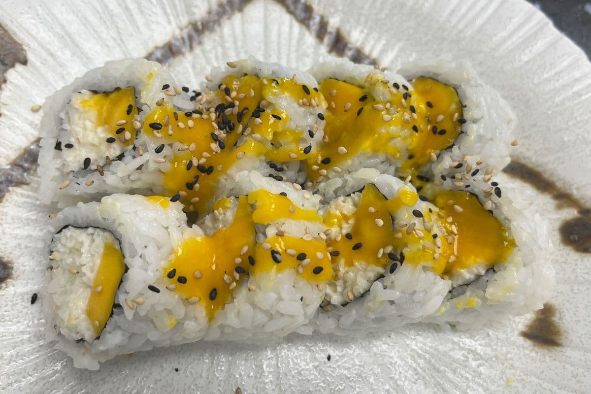 Mango and Imitation Crab Meat Roll