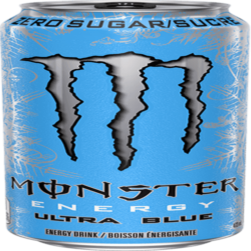 Monster Boisson Énergisante Bleue Ultra 473ml/ Monster Energy Drink Ultra Blue 473ml