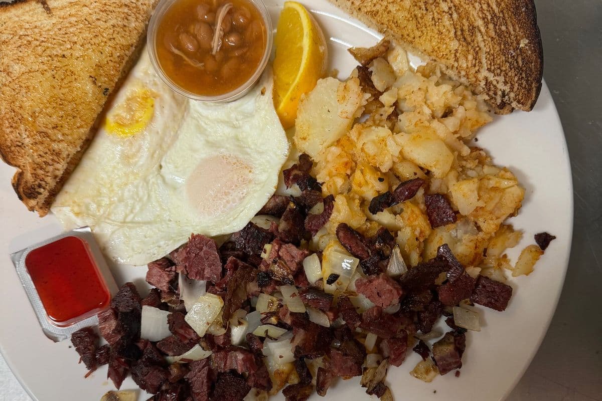 Corn Beef and Onion Hash