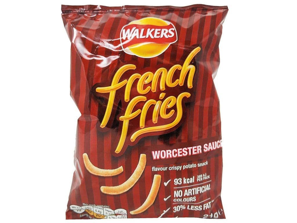 Walkers French Fries Worcester Sauce Crispy Potato Snack 21g UK