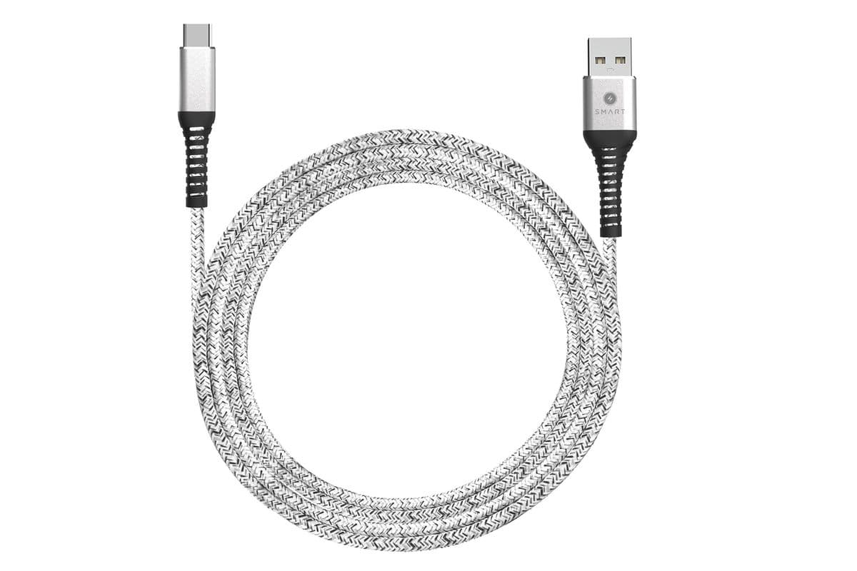 Smart câble type-C tressé métallique en vrac / Smart Type-C Braided Charging Cable
