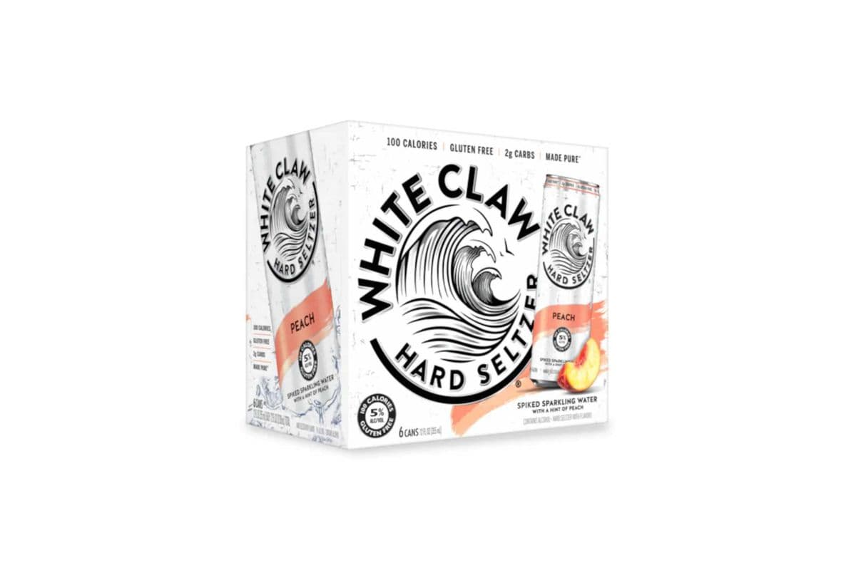 White Claw Hard Seltzer Peach (6 x 355 ml Cans)